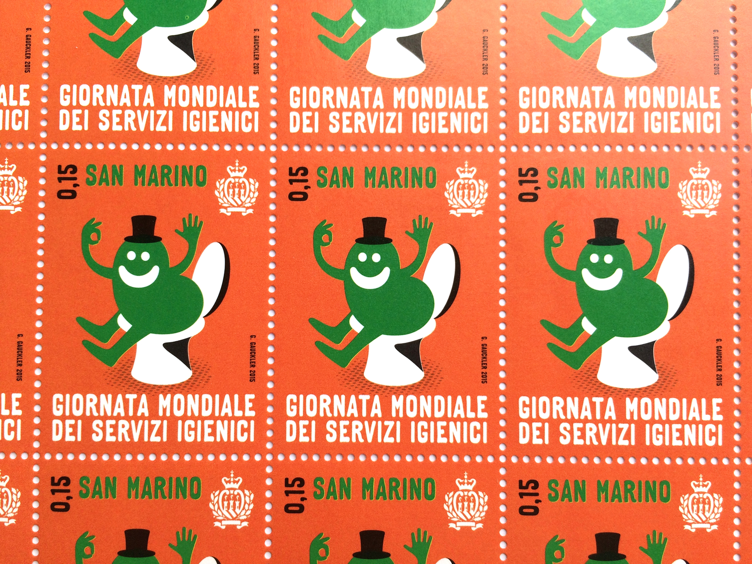 World Toilet Day Stamps Big Active
